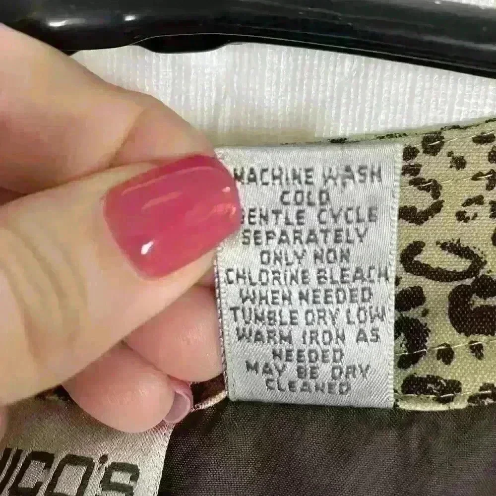 Chicos Women’s Jacket Size 3 XLRN# 79984. Blazer Animal Print Fall Tiger Brown - Picture 9 of 12